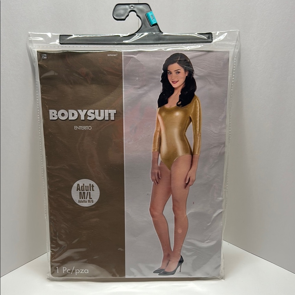 Metallic Gold Long Sleeve Bodysuit